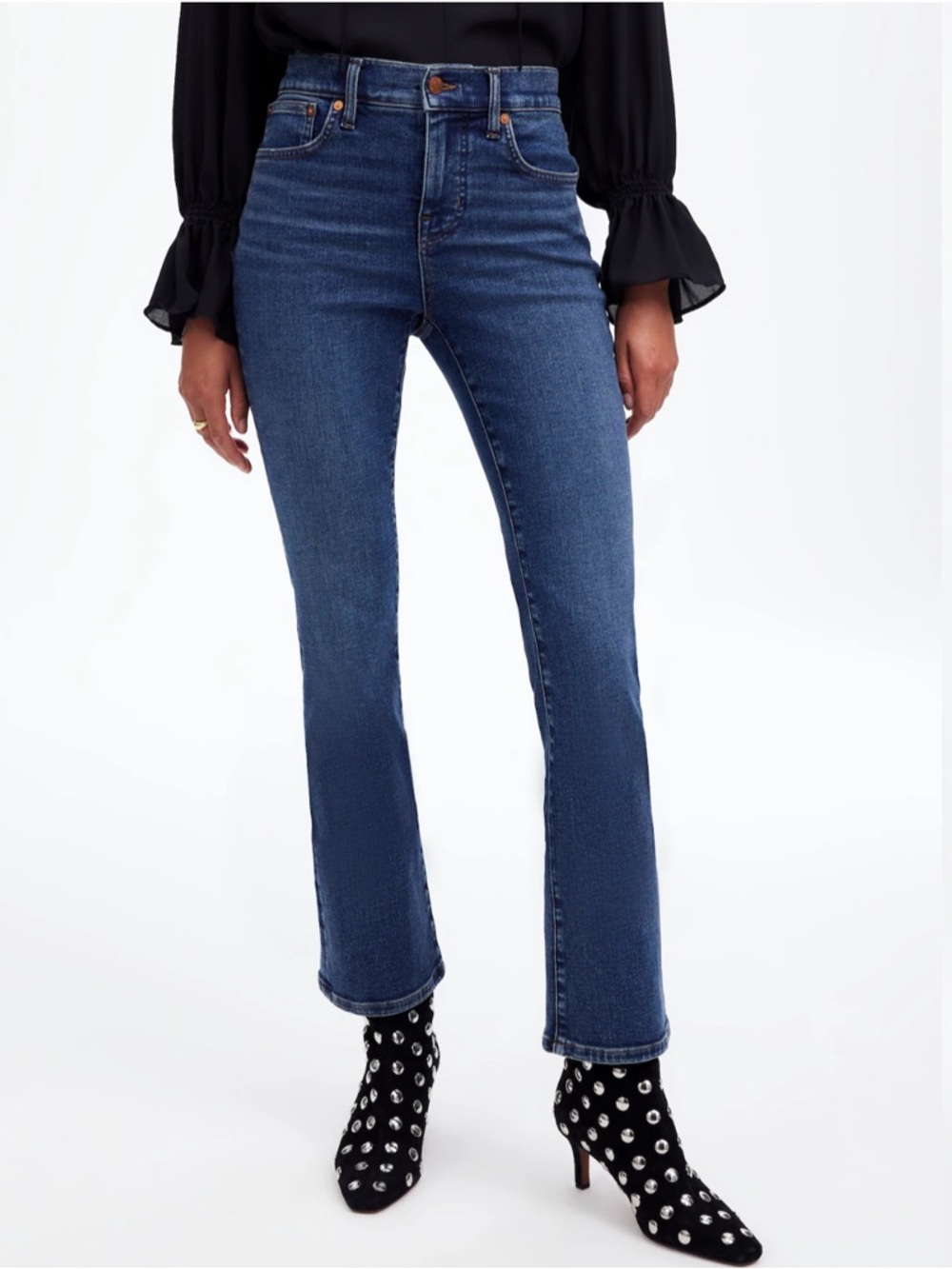 NWT Madewell Tall Kick Out Crop Jeans Lenoir Wash size 27 Tall